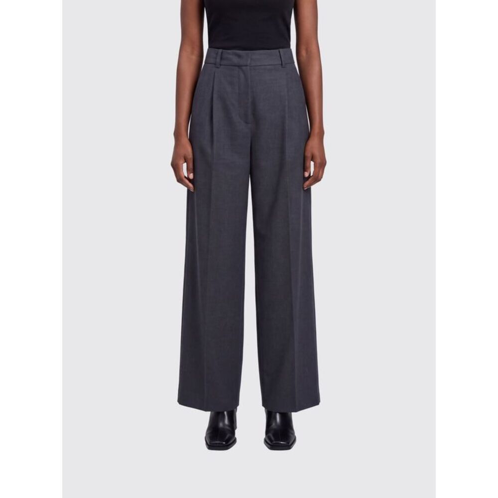 Dunst Women Dunst High-Waisted Wide Leg Cri�Pe Trousers With Darts